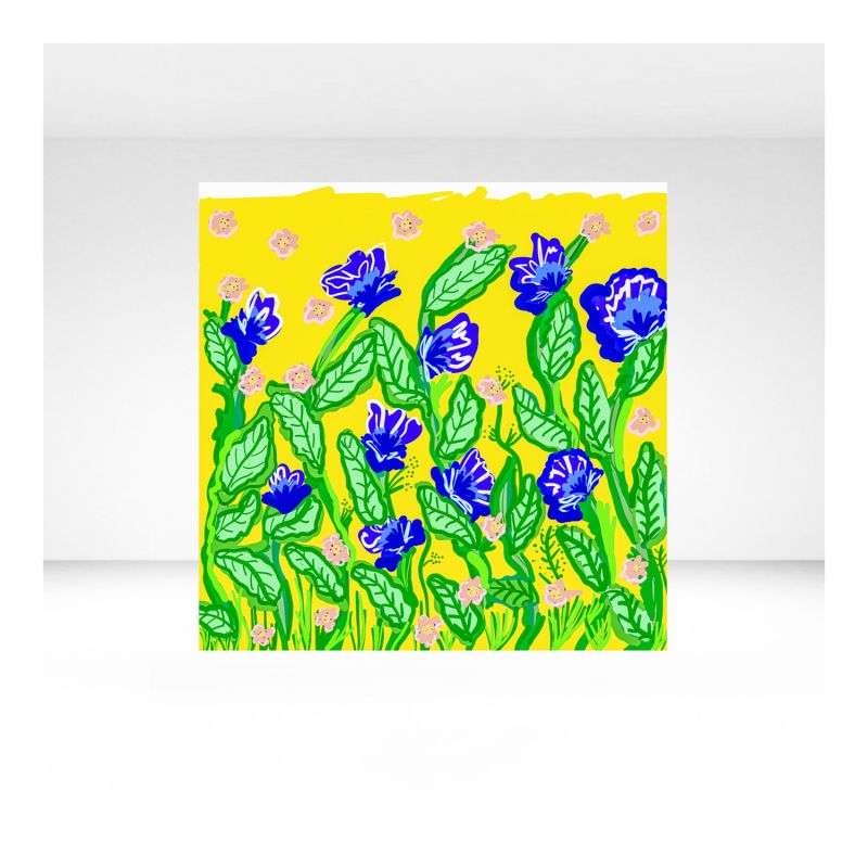 Yellow Floral  Art Print image