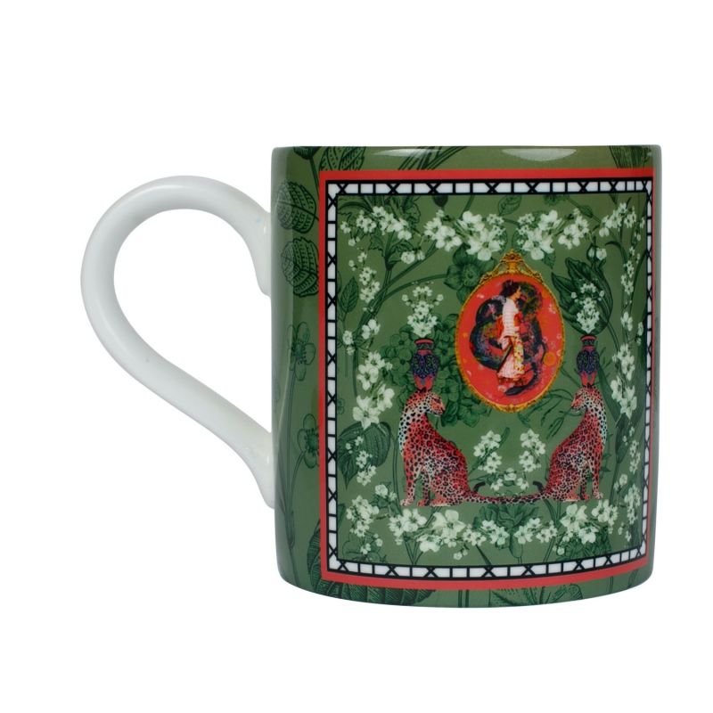 Mishcka Bone China Coffee Cup - Green image