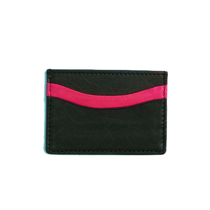 Zing Black and Pink Leather Card Holder image