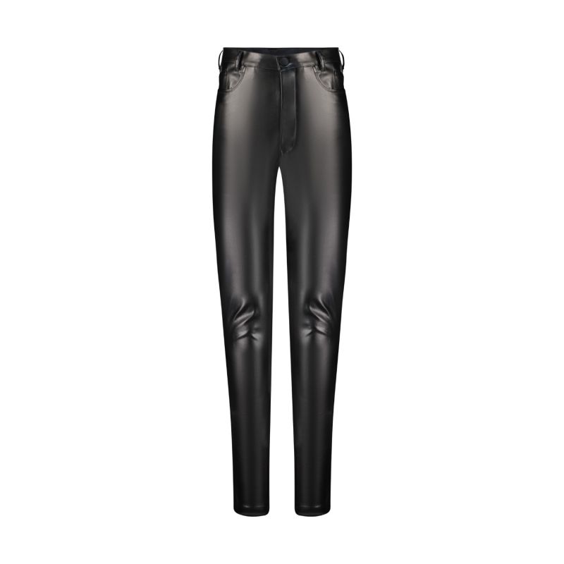 Faux Leather Straight Cut Pants image