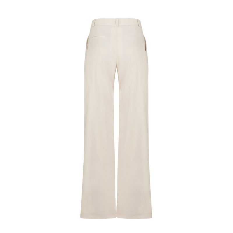 Tailored Wide-Leg Pants In Sandy Beige image