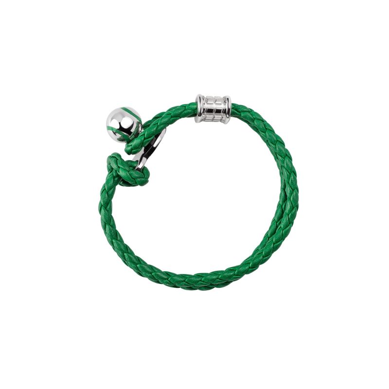 Tane Tennis Green Leather Bracelet image