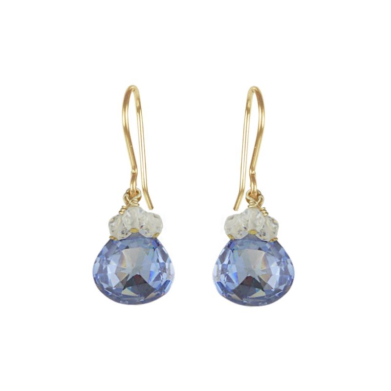 Tanzanite Colour Zircon Drop Earrings image