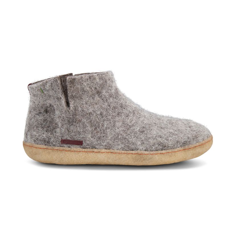 Women's Classic Boot - Grey With Natural Crepe Rubber Sole image