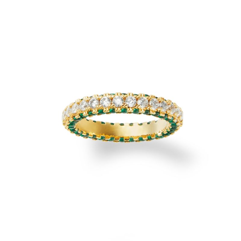 Mystic Gold & Green Tennis Ring image