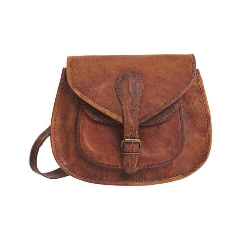 Vida Vintage Leather Saddle Bag Medium image