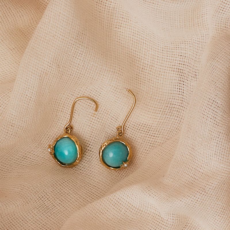 Ad Astra Gold-Plated Amazonite Earrings image