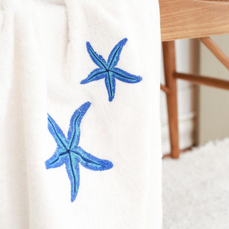 Starfish Embroidered Bath Towel image