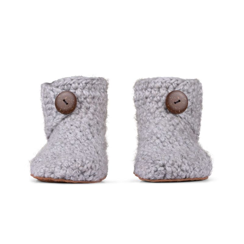 Barefoot Bamboo Wool Slippers In Soft Grey For Men & Women image