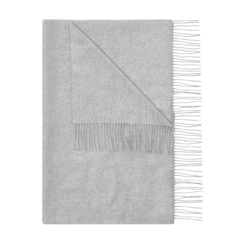 Oversized Cashmere Scarf In Light Grey image