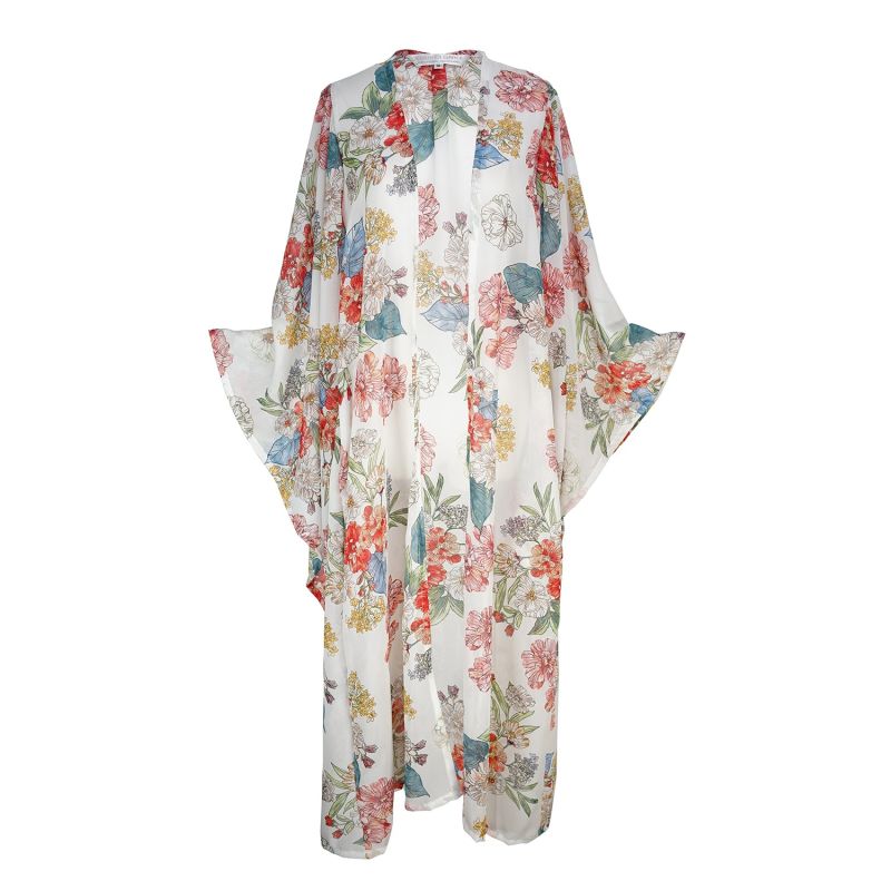 Taji Pink Rose Cotton Kimono