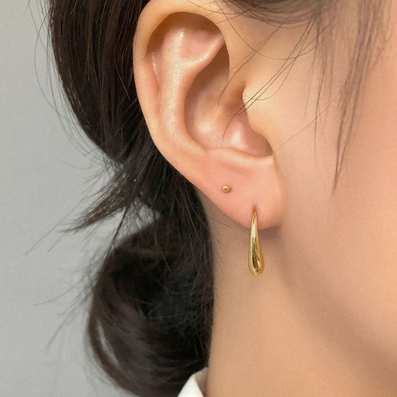 Gold Teardrop Earrings image