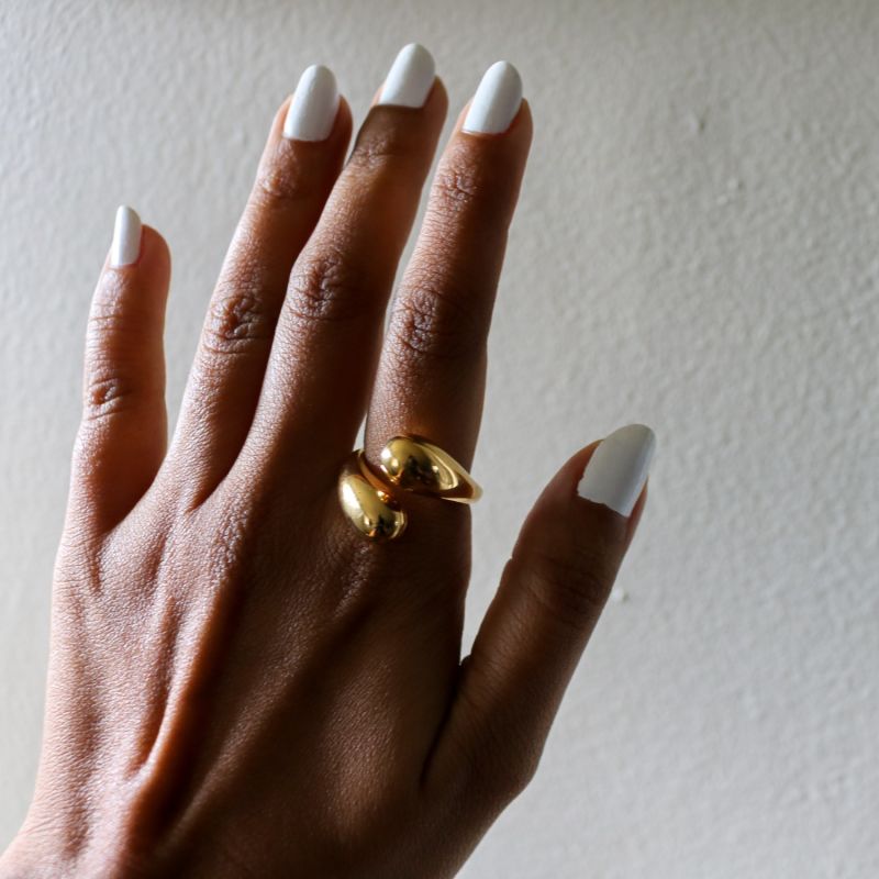 Tejo Wrap Ring Adjustable Chunky - Polished Brass image