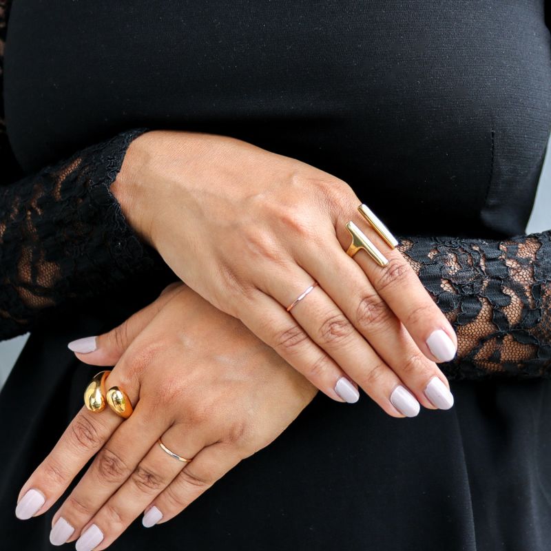 Tejo Wrap Ring Adjustable Chunky - Polished Brass image