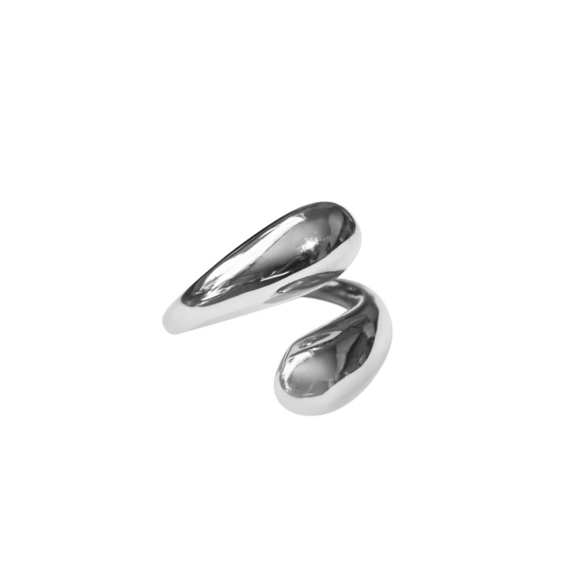 Tejo Wrap Ring Adjustable Chunky - Silver image