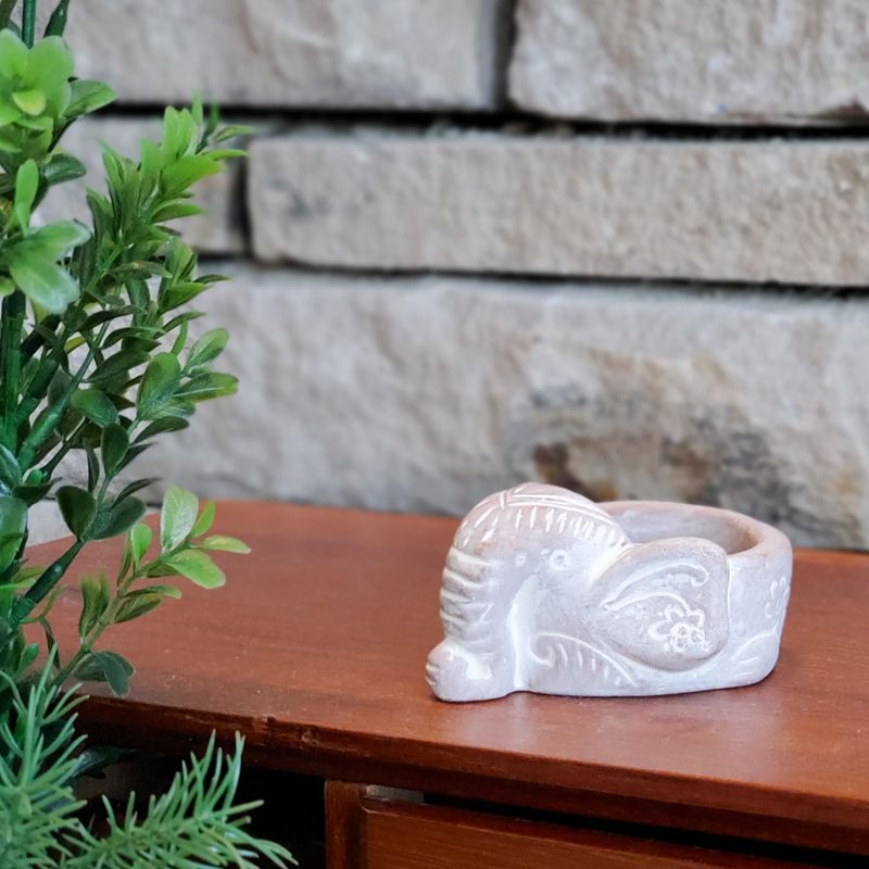 Terracotta Tea Light Candle Holder Elephant KORISSA Wolf & Badger