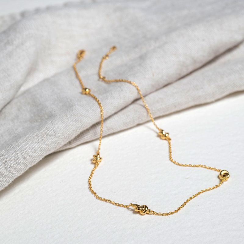 St Ives Gold Vermeil Knot Necklace image