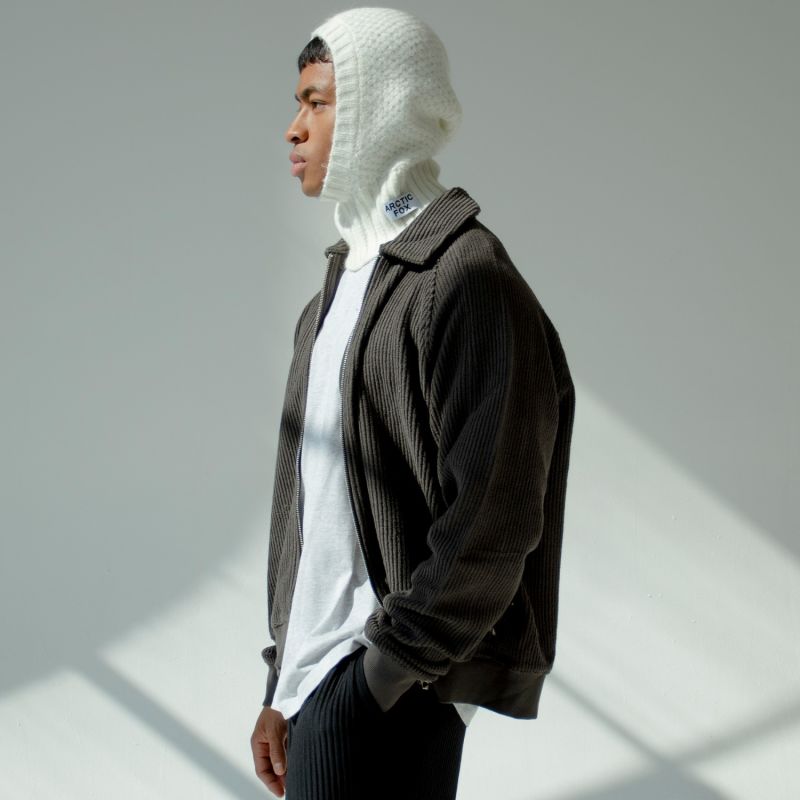 The Alpaca Balaclava Fitted Hood In White image