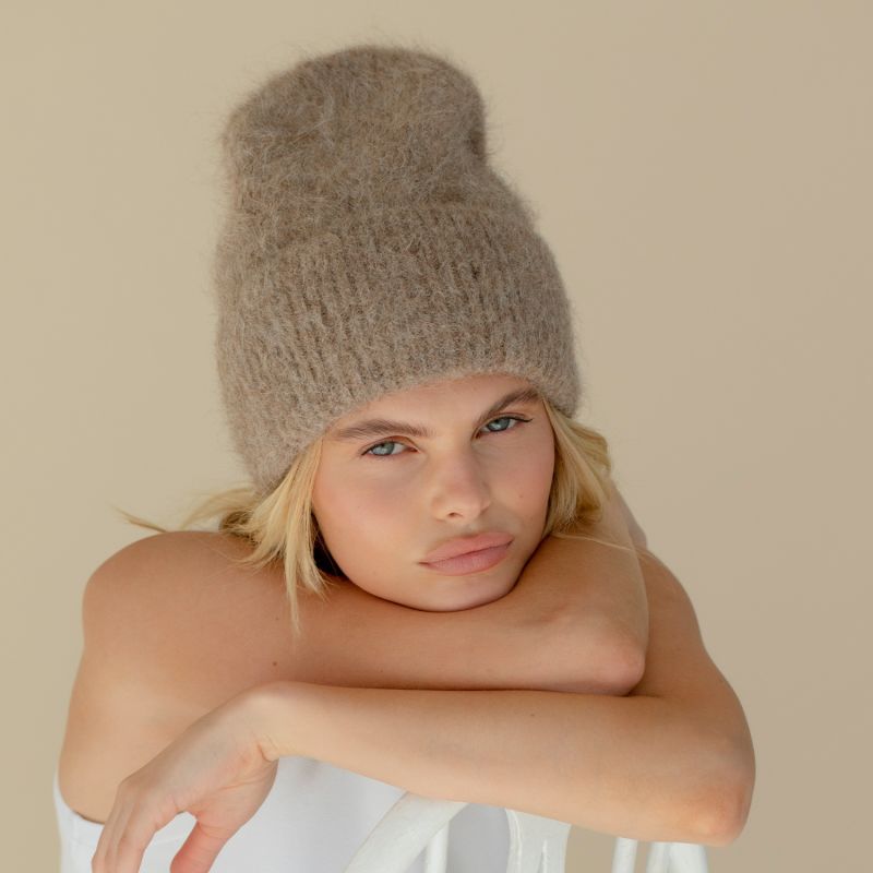 The Alpaca Beanie In Brown image