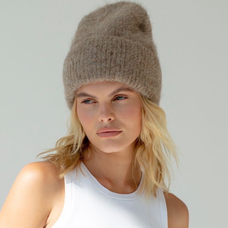 The Alpaca Beanie In Brown image