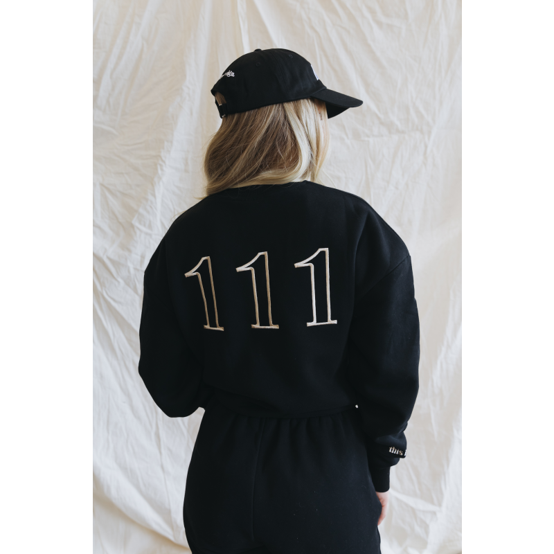 The Angel Number Sweatshirt - Black image