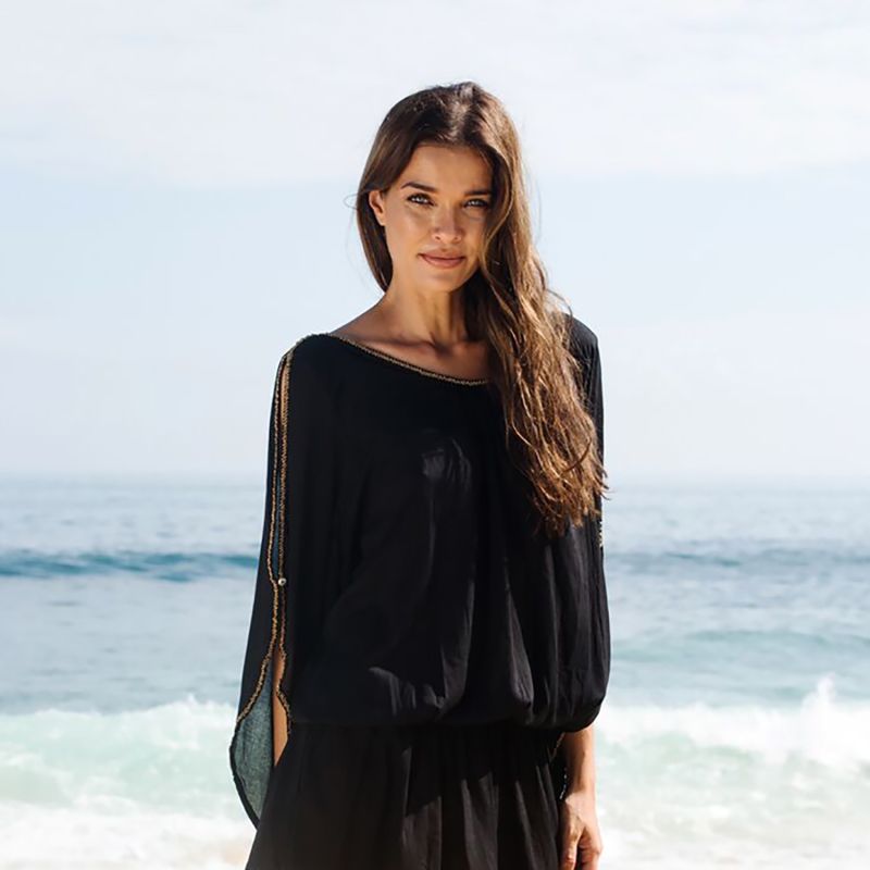 The Aphrodite Maxi Kaftan Black image