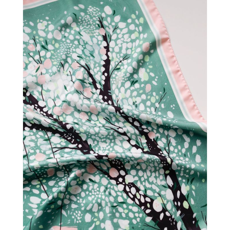 The Apricot Tree Small Silk Scarf image