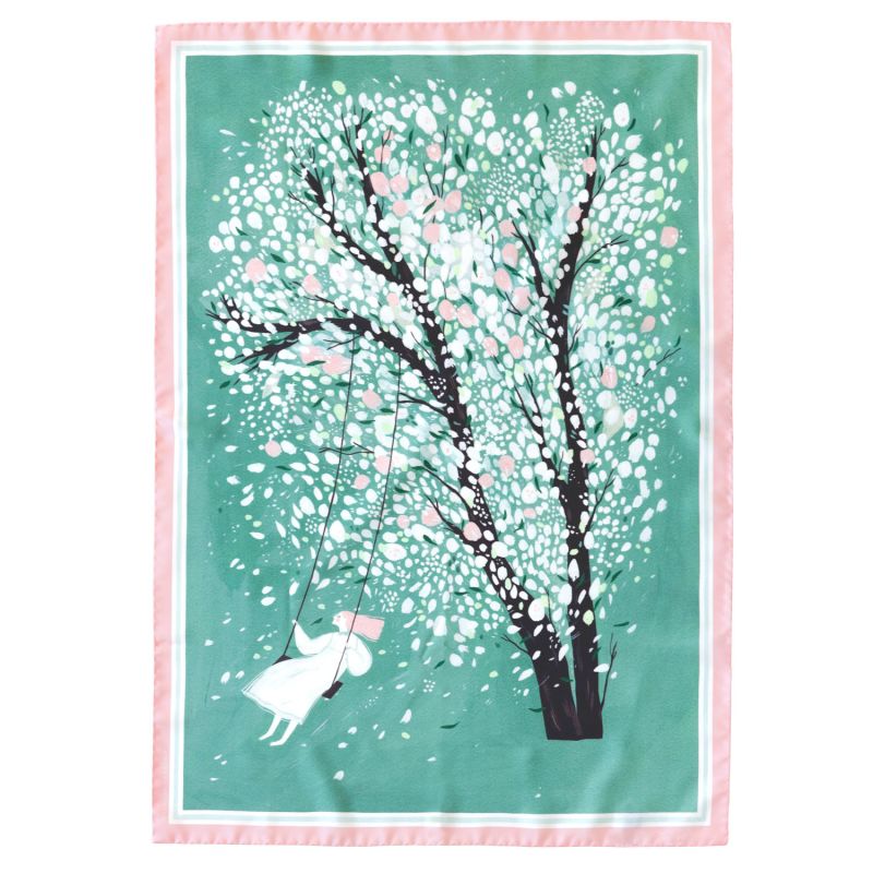 The Apricot Tree Small Silk Scarf image