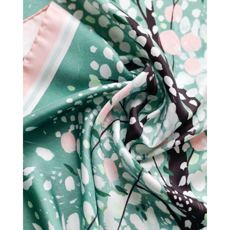 The Apricot Tree Small Silk Scarf image