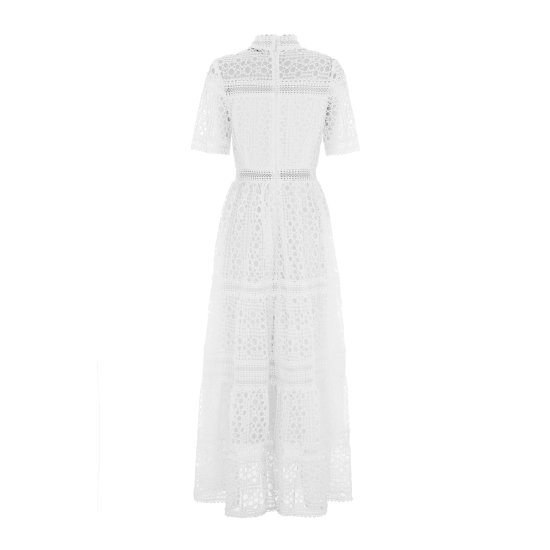 The Badminton Broderie Dress - White image