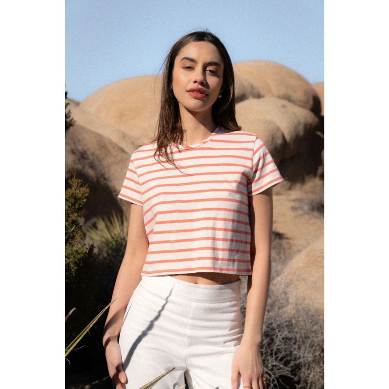 The Box Pink Striped T-Shirt image