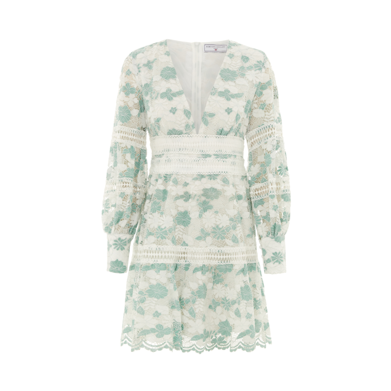 The Cabo Lace Mini Dress Mint image