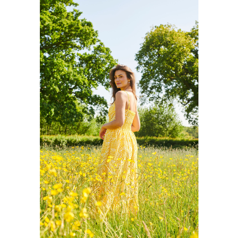 The Cannes Broderie Dress Yellow image