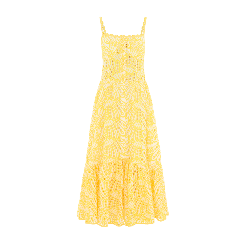 The Cannes Broderie Dress Yellow image