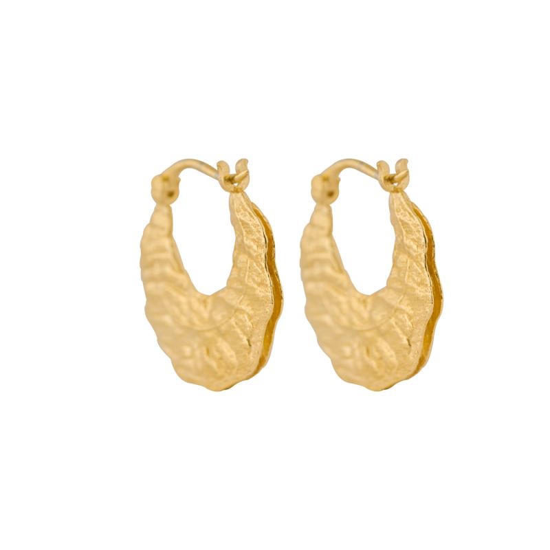 The Dance Of The Volcano Gold Hoop Earrings image