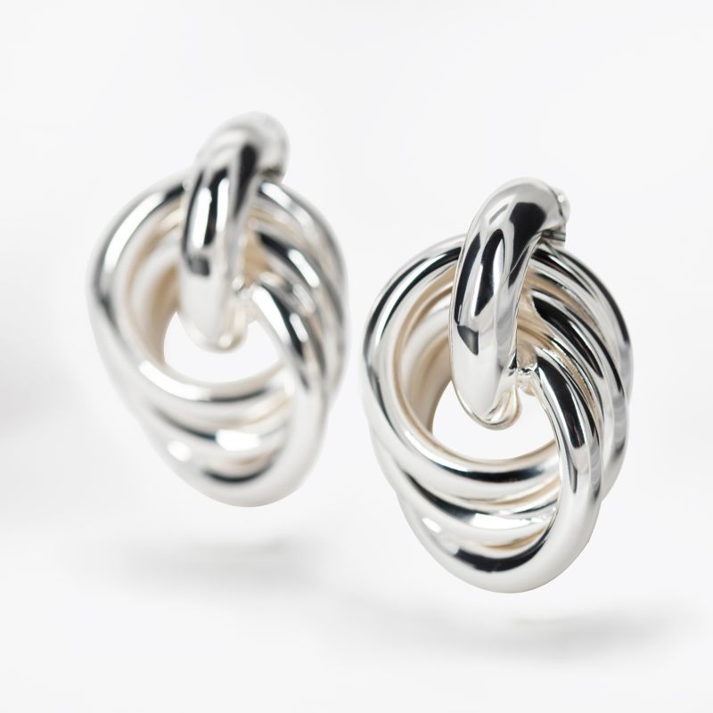 The Empire Earrings - Silver image