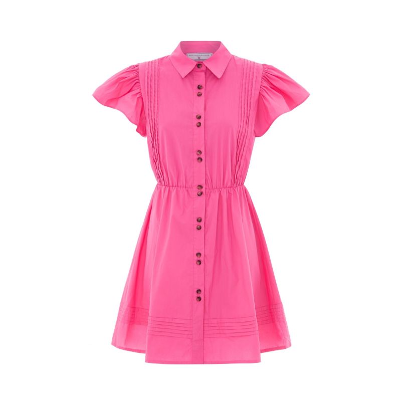 The Henley Mini Dress Hot Pink image