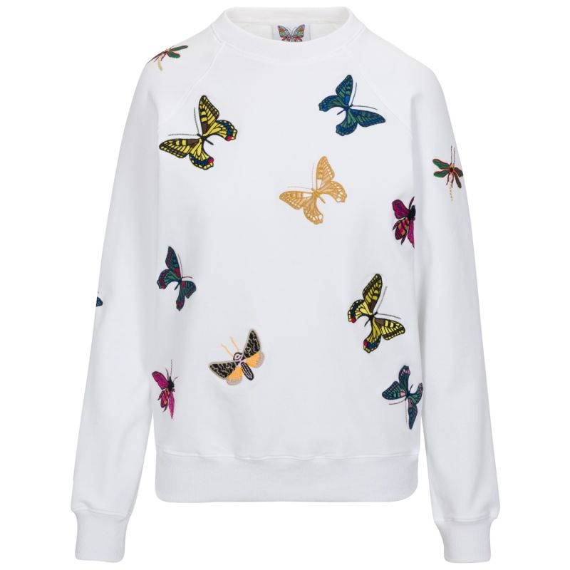 The Jitterbug Embroidered Sweatshirt Shirt - White image