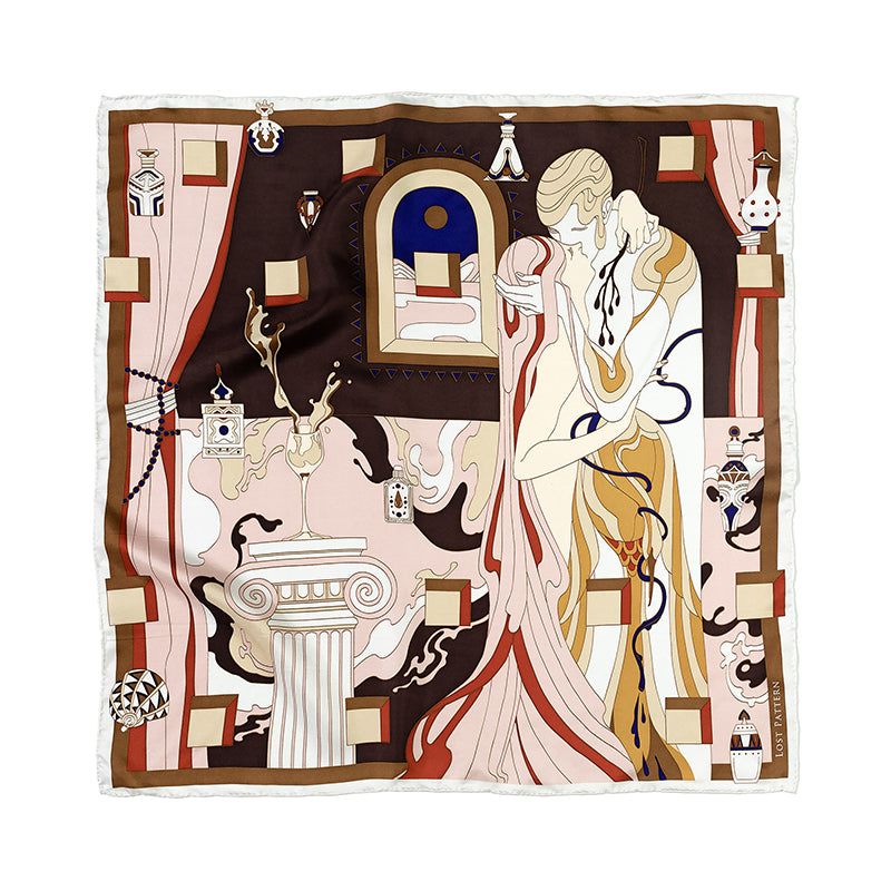 "The Kiss" Bandana Silk Scarf image