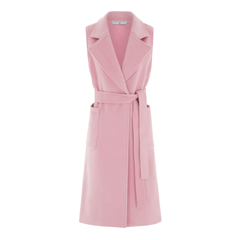 The Knightsbridge Sleeveless Double Breasted Coat Pink image