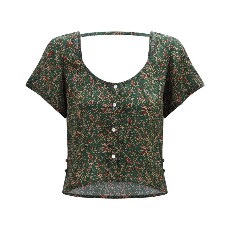 The Layla Crop Top  - Green image