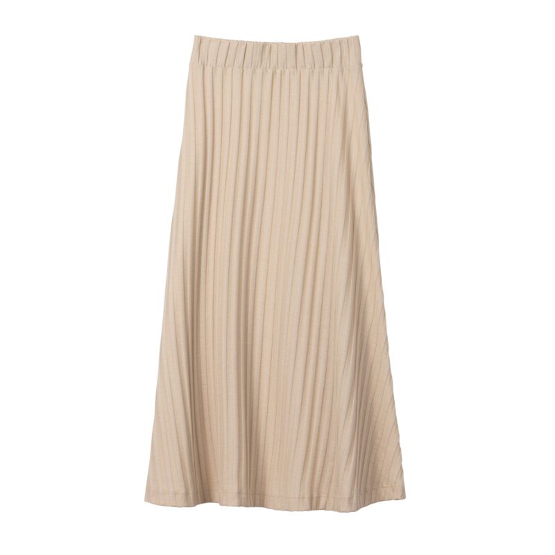 The Liapure Rib Skirt Beige image