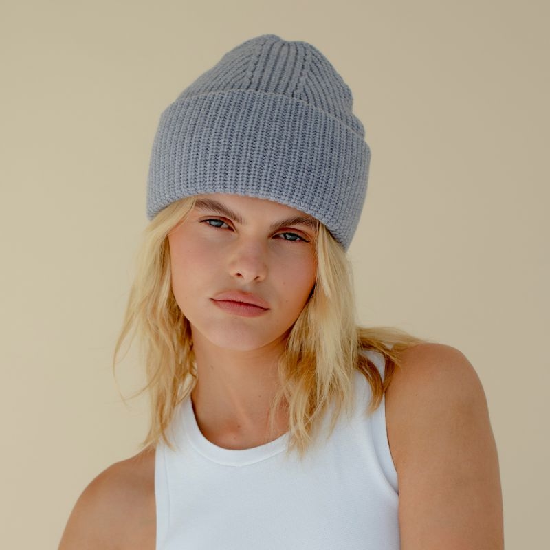 The Merino Wool Beanie In Grey image