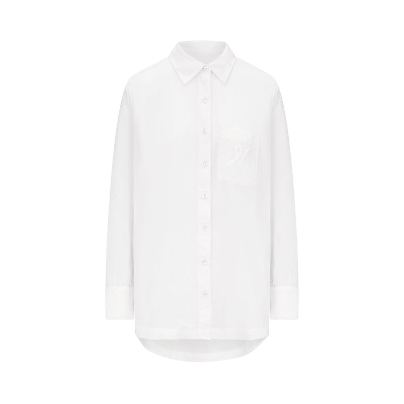 The Midi Shirt - Cotton White image