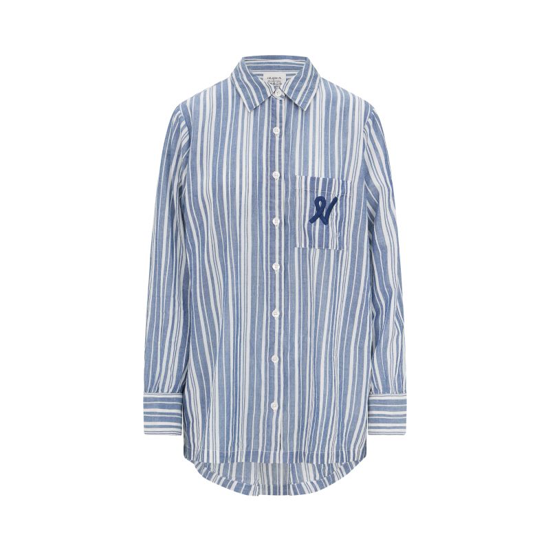 The Midi Shirt - French Navy Stripe image