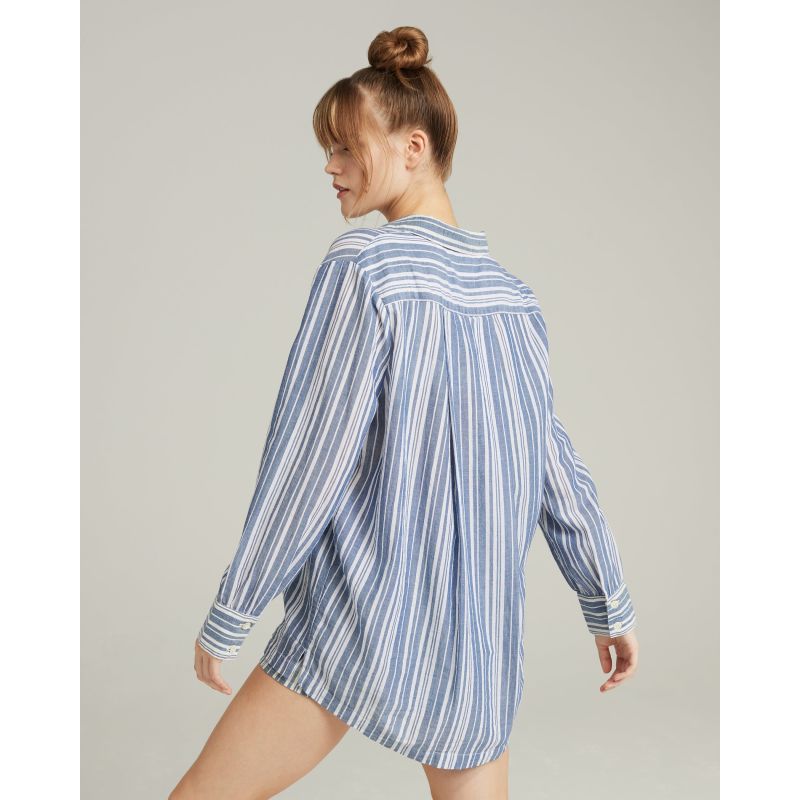 The Midi Shirt - French Navy Stripe image