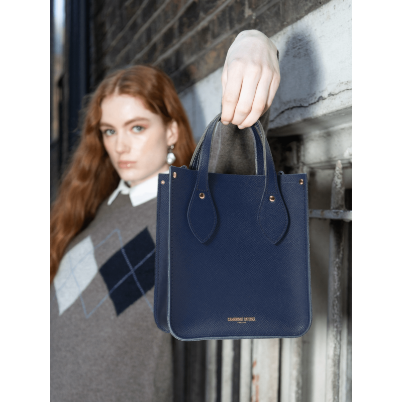 The Mini Tote - Blueberry Saffiano image