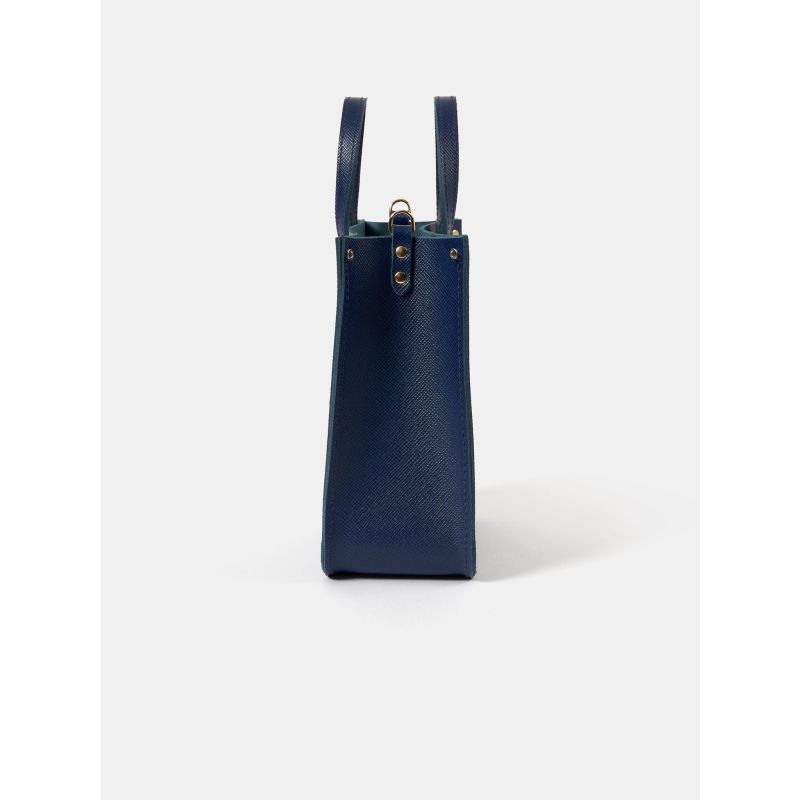 The Mini Tote - Blueberry Saffiano image