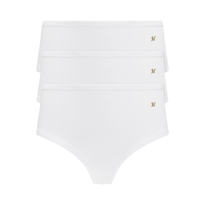 The Organic Cotton Midi Brief Three Pack - Cotton White image