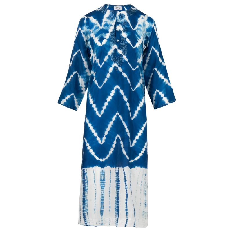 The Pheme Silk Kaftan Deep Blue Sea image